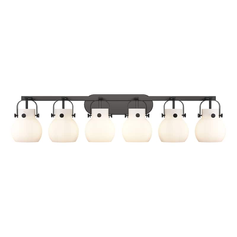 Innovations Lighting Pilaster II Sphere - 6 Light 6" Wall-Mounted Bath Vanity Light - Bed Bath ...